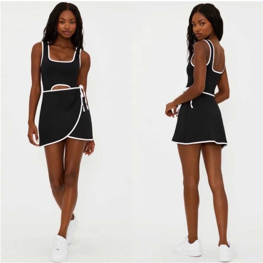 Beach Riot Sport Astrid Romper Wrap Mini Dress